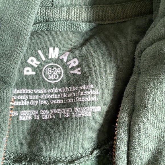 18-24 month Primary Zipper Hoodie - Picture 2 of 4